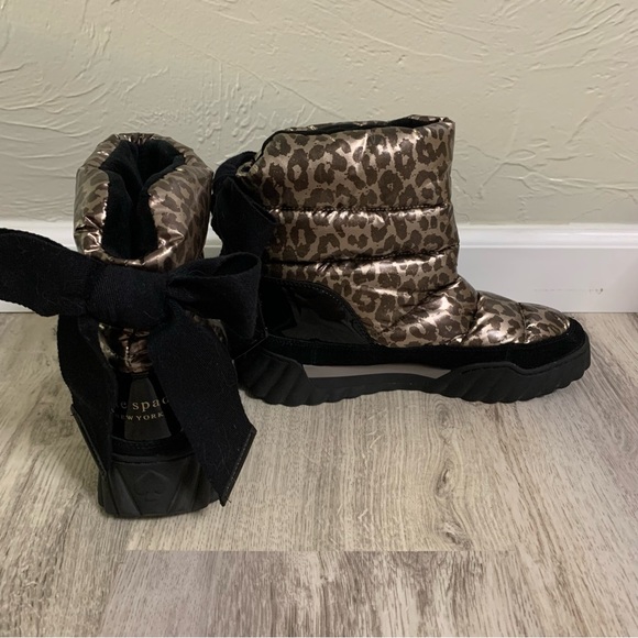 NWOT kate spade New York frosty boots animal print water resistant boots - Picture 8 of 8